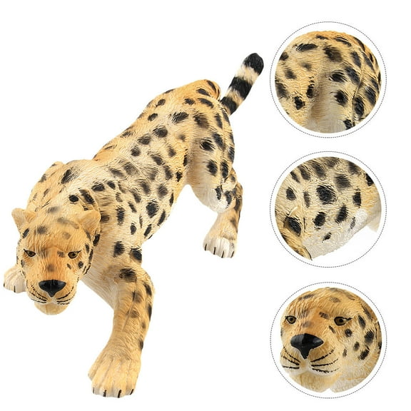 ROSENICE Wildlife Leopard Toy Figurine Leopard Model Plastic for present 1Set