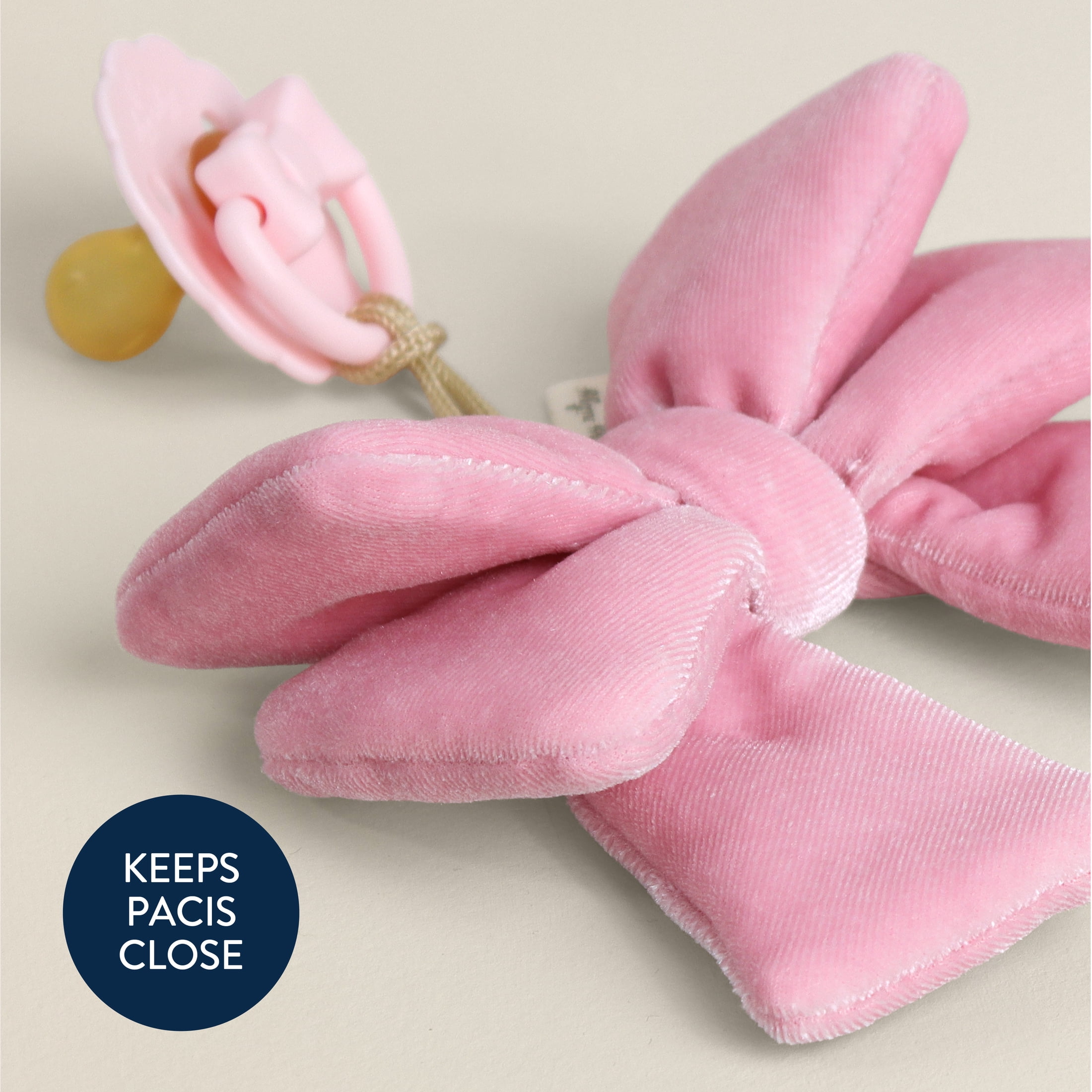 Itzy Ritzy Bitzy Pal™ Bow with Natural Rubber Pacifier 0m