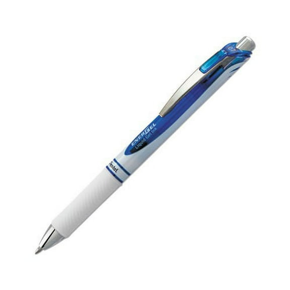 EnerGel RTX Retractable Gel Pen 0.7 mm, Blue Ink, White/Blue Barrel