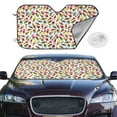 thumbnail image 3 of Lsque Ice Cream Popsicles Car Windshield Sun Shade | Accordion Folding Style Auto Shade for Car Truck SUV Van | Blocks UV Rays Sun Visor Protector | Medium, 3 of 7