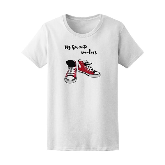 My Favorite Sneakers Shoes T-Shirt Women -Image by Shutterstock, Female Large