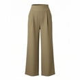 thumbnail image 5 of Juslio Women Pants Comfortable Loose High Waist Elastic Waist with Pockets Casual Wide-Leg Pants, 5 of 6