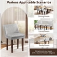 thumbnail image 5 of Modern Dining Chair Set of 2 with Mid Back & Cushioned Seat Solid Wood Legs For Daily Life, 5 of 8
