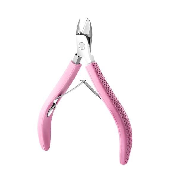 FACEGA Ergonomic Cuticle Nipper With Rubber Handle Trimmer Professional Manicure Tool For Nail Care Full Jaw Clippers
