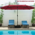 thumbnail image 1 of Patiojoy Parasol de Patio Double Face de 15 Pi, Parasol de Marché Extra-Grand pour l'Extérieur, Vin, 1 of 7