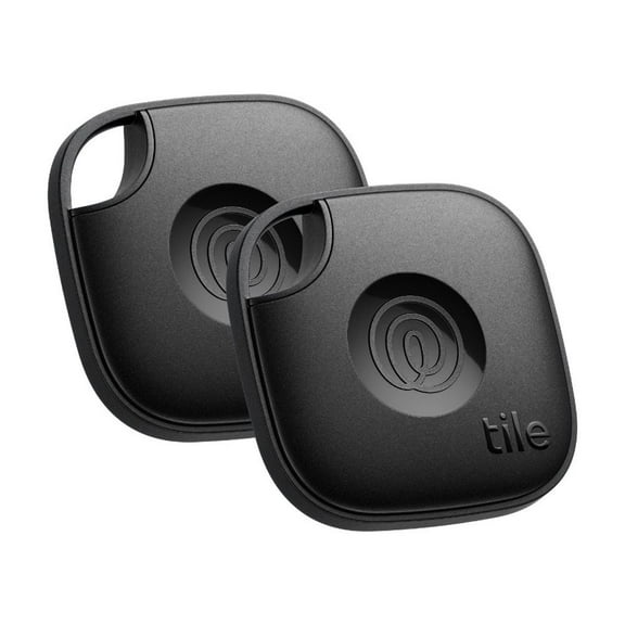 Life360 Tile Mate Bluetooth Tracker, Keys Finder and Item Locator for Keys, Bags and More. Phone Finder. Both iOS and Android Compatible. 2-Pack (Black)