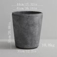 thumbnail image 2 of Macetas de cemento redondas inclinadas rectas, boca ancha, suelo for sala de estar, interior, macetas de flores de gran diámetro, cemento gris, 2 of 7