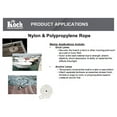 thumbnail image 5 of Hyper Tough, Item ND6100-HT, Nylon Blend Diamond Braid Rope, White, 3/16" x 100', 1 Each, 5 of 9