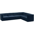 thumbnail image 1 of Meridian Furniture Quincy Navy Velvet Modular Sectional, 1 of 13