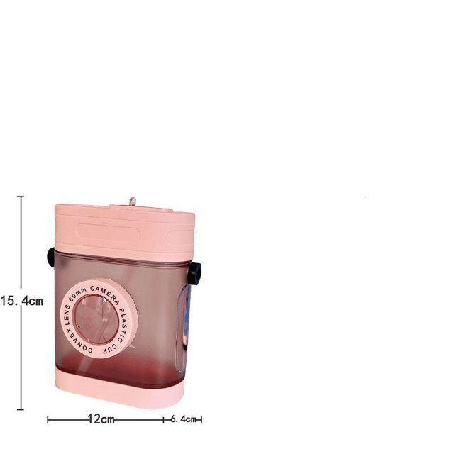 2 botellas de agua para cámara, botella de agua Kawaii con divertidas pegatinas de dibujos animados. Botellas portátiles a prueba de fugas sin BPA
