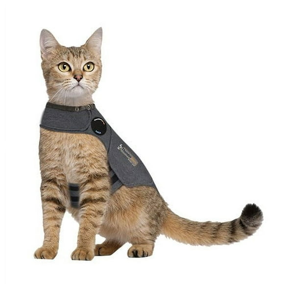 ThunderShirt Classic Cat Anxiety Jacket, Heather Gray, Medium