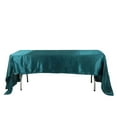 thumbnail image 6 of Efavormart Rectangle Satin Tablecloth, 60"x126" Smooth Oblong Washable Table Cloth, Decorative Silky Fabric Table Cover for Wedding, Party, Banquet- Peacock Teal Green, 6 of 10