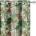 thumbnail image 2 of Vargottam Printed Blackout Curtains - Green Asian Design, Set of 2 Panels, 42 x 96 Inches - Room Darkening, Thermal Insulated Window/Door Drapes with Grommets, 2 of 9