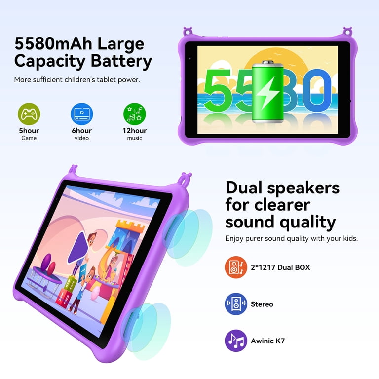 Blackview Tab 5 Kids Tablet - 8 inch, 3GB & 64GB with Built-in