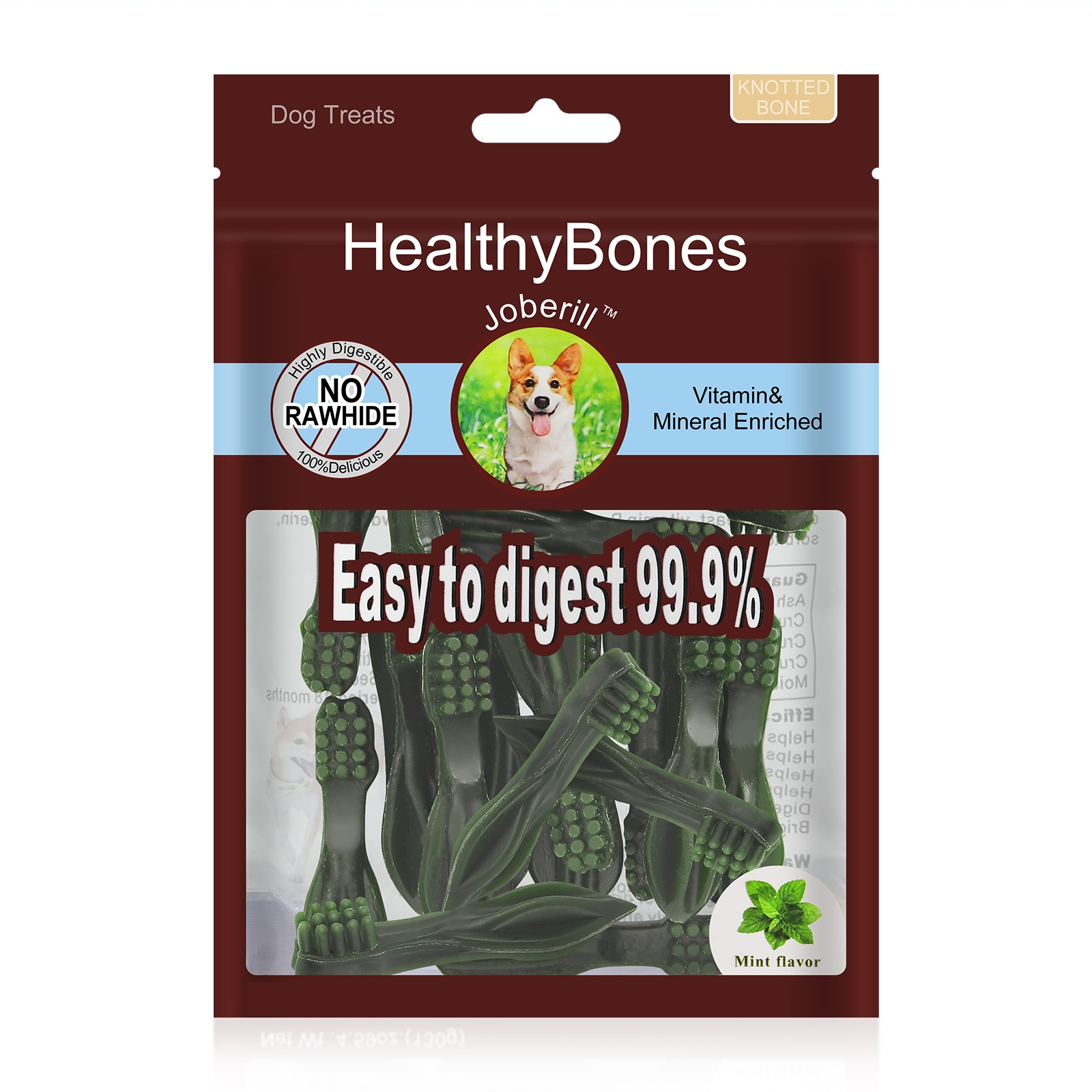 HealthyBones Original Natural Dog Dental Care Snacks Oral Health Dog