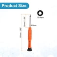 thumbnail image 2 of 10 Pcs T3 Torx Mini Tournevis 3mm Tête Torx Magnétique Longueur 87mm pour Petits Appareils Réparations, Orange, 2 of 7