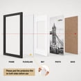 thumbnail image 4 of FungYuan 16x24 Black Picture Frames Set of 3, Matted to 12x18 Wall Poster Frames for Photos, Prints, Artwork and Gallery Wall Décor, 4 of 8
