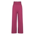 thumbnail image 7 of Fnooota Womens Wide Leg Pants, Casual Workout Athletic Elastic Waist Pants with Pokets Hot Pink Size XL, 7 of 7