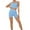 Sky Blue, variant on Wyongtao Workout Sets for Women Seamless Crop Tops Leggings Matching 2 Pieces Outfits Two Piece Yoga Workout Outfits,Sky Blue S