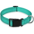 thumbnail image 1 of Reflective Dog Collar with Buckle Adjustable Safety Nylon Collars for Small Medium Large Dogs, Pink S Teal M, 1 of 4