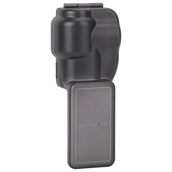 Sunnylife OP3-Z754 All-in-One Protective Case for Osmo Pocket 3 - Black Silicone & Plastic Cover with Flip Design, Safeguards Gimbal, Lens & Screen, Prevents Scratches/Dust, Compatible with B718/B719