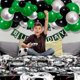 thumbnail image 3 of Green Black Silver Balloon Garland Arch Kit - 117pcs Green Black Metallic Silver Balloons For A Video Gaming Party Celebrating World Cup Soc, 3 of 5