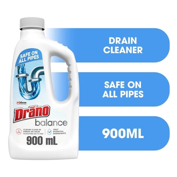 Drano Balance Drain Cleaner and Clog Remover, 900ml