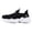 Black, variant on Djtdsds Kids Solid Color Knit Slip-On Sneakers Breathable Lightweight Casual Running Shoes Size:5.5-6 Years