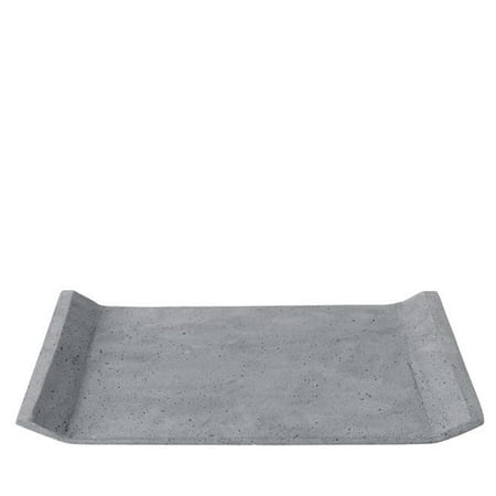 

16 x 12 in. Moon Decorative Polystone Tray Dark Grey