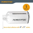 thumbnail image 4 of Bolsa colectora de polvo POWERTEC con kit de abrazadera de 5 bandas de 1 micra, 4 of 7