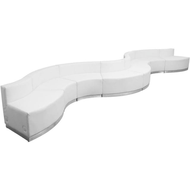Flash Furniture Hercules Alon 8 Piece Reception Seating in White