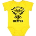 thumbnail image 3 of Inktastic Handpicked for Earth by My Sister in Heaven with Angel Wings Boys or Girls Baby Bodysuit, 3 of 5