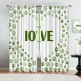 thumbnail image 3 of Kids Green Dog Paw Print Curtains, Animal and Love Pattern Polyester Fabric Drapes, Room Darkening Blackout Curtains for Bedroom Living Room Kitchen Cafe Pattern Clear for Boys Girls-W84xL84in, 3 of 6