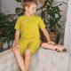 thumbnail image 4 of Fotbe Yellow Glitter Pijama Estampada de 2 Piezas para Niños – Ropa de Dormir de Manga Corta Cómoda para Niños y Niñas, Camiseta y Shorts de Algodón-4X-Large, 4 of 6