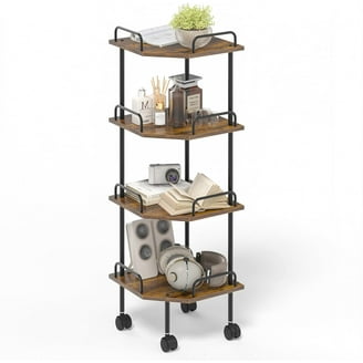 JRHRXXY 4-Tier Corner Utility Shelf, Metal Standing Shelf
