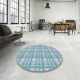 thumbnail image 4 of Ahgly Company Machine Washable Indoor Rectangle Transitional Magic Mint Green Area Rugs, 6' x 9', 4 of 7