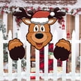 thumbnail image 1 of Infidev Christmas Fence Door Peek Hollow Board, Plug-in Christmas Tree Garden Expression Decoration Sticker, Easy to Use, Funny Holiday Decoration for Yards, Fences and More, 1 of 9