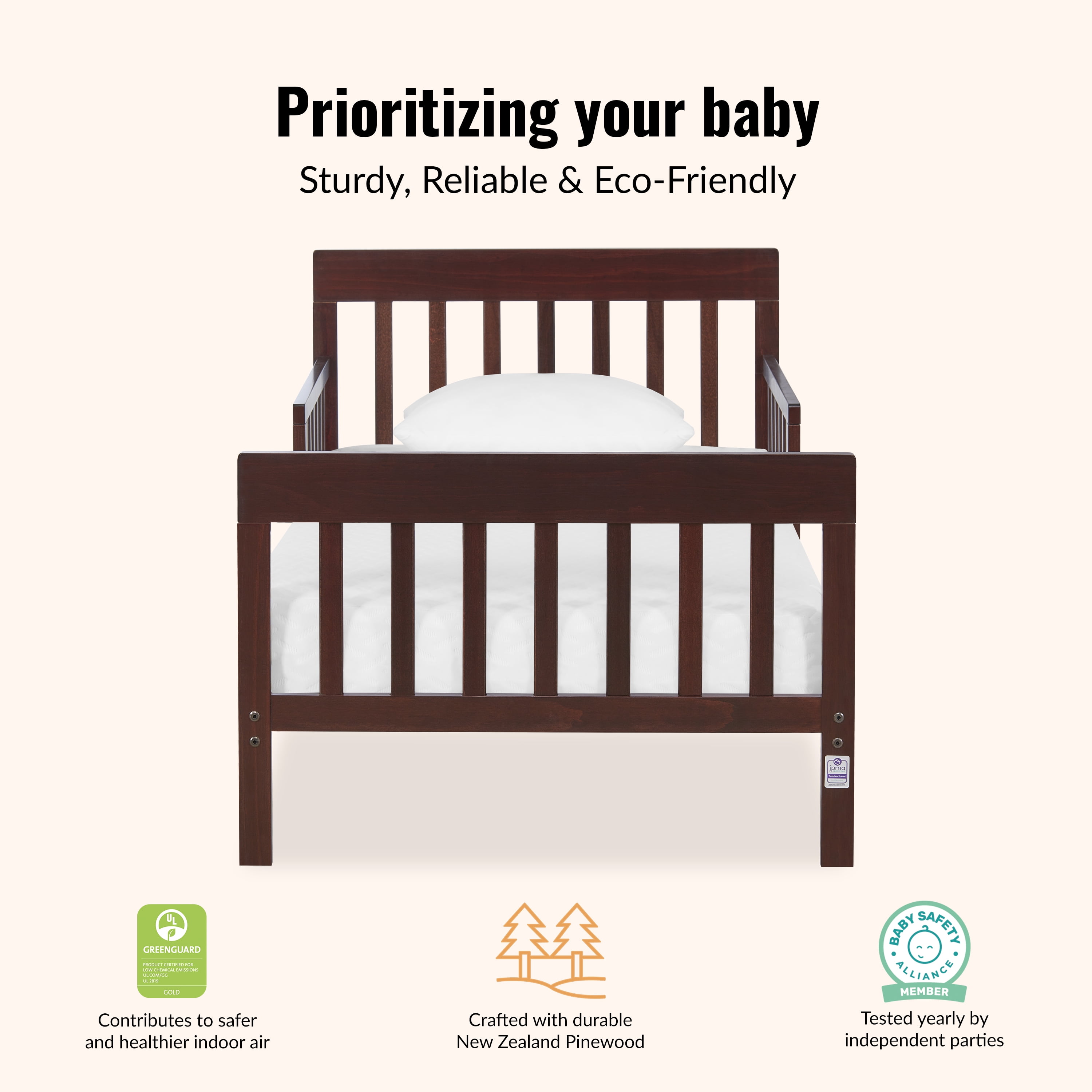 Dream On Me Finn Toddler Bed, Safe & Sturdy