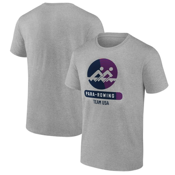Men's Heather Gray US Paralympic Rowing Radiating Victory T-Shirt