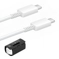 thumbnail image 3 of Original Samsung 25W Super Fast Charger And USB C Cable Compatible with Galaxy Book 12 - Samsung wall charger with 25 Watt Super fast charge capability + USB-C to USB-C Cable, 3FT, White, 3 of 4