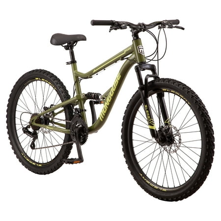 Mongoose Bash Suspension mountain bike  21 speeds  26-inch wheels  green