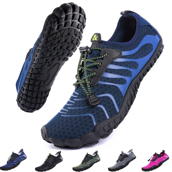 CHICVOMEY Water Shoes for Women Men - Wide Toe Barefoot Water Shoes Breathable Quick Dry - Swim Aqua Shoes for Beach Pool Surf River Lake Hiking