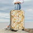 thumbnail image 7 of Logiee Retro 70s 60s Flower Print Travel Luggage Cover,Suitcase Protector, Washable Elastic Suitcase Baggage Cover,Closure for Wheeled Suitcase Fit 18-32 Inch Luggage-Small, 7 of 7