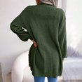 thumbnail image 4 of Womens Fall Fashion 2022! QLEICOM Sweaters for Women, Women's Fashion Autumn Winter Solid Color Pocket Long Sleeve Cardigan Sweater Jacket Tops On Clearance, 4 of 6