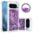 thumbnail image 1 of Funda para Google Pixel 9/Pixel 9 PRO 5G con Brillo Líquido Flotante, Purpurina, Parachoques y Anillo Giratorio Soporte, 1 of 5