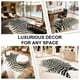 thumbnail image 3 of Alfombra BENRON Zebra en blanco y negro para salón y dormitorio, 140 x 160 cm, 3 of 7