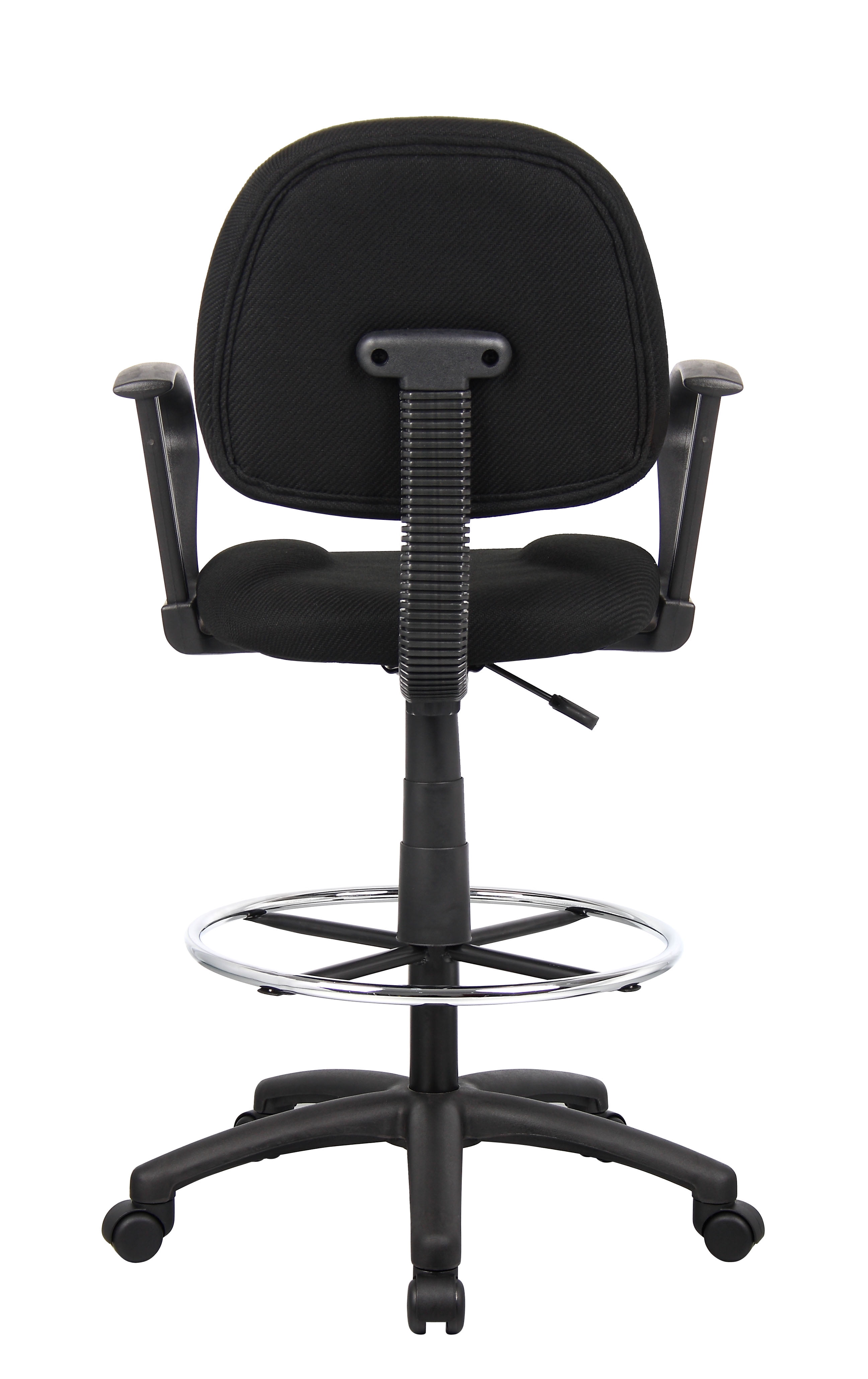 Zoro Select 36FK02 Desk Chair Vinyl, Overall Height 44 to 47 Black
