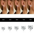 thumbnail image 3 of TINGN 925 Sterling Silver Post Stud Earrings Se, Hypoallergenic Cubic Zirconia Heart Stud Earrings 4-8mm for Women Men Silver/Gold/Black/Rose Gold, 3 of 6