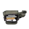 thumbnail image 4 of Mens Vintage Canvas Shoulder Messenger Bag Chest Leather Patchwork Messenger Bag（03GREEN）, 4 of 5