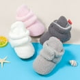 thumbnail image 2 of Newborn Infant Baby Girl Boy Cotton Booties Stay On Sock Slippers Soft Bedroom Shoes Non-Skid Ankle Boots With Grippers Toddler Crib Warm Shoe First Walker Birthday Shower Gift, 2 of 6